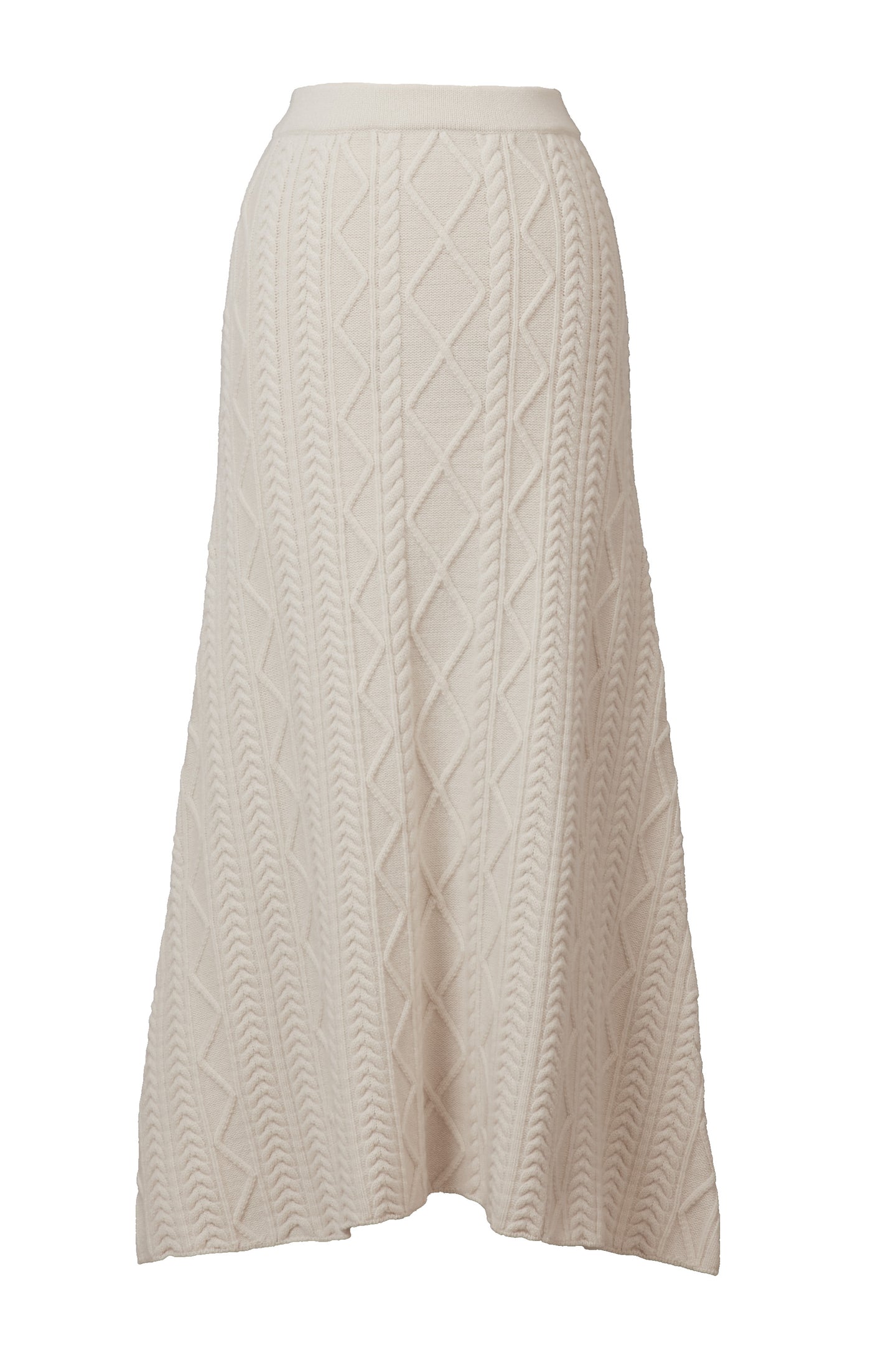 Cashmere Cable Knit Skirt | Pearl