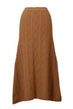 Load image into Gallery viewer, Cashmere Cable Knit Skirt | Sahara
