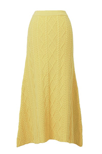Cashmere Cable Knit Skirt | Citrine