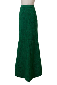 Cashmere Cable Knit Skirt | Stone