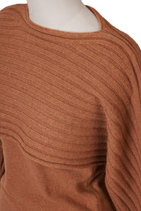 Eco Cashmere Rib Knit Layered Top | Stone