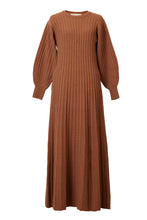 画像をギャラリービューアに読み込む, Eco Cashmere Long Rib Knit Dress | Sahara
