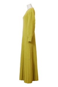 Eco Cashmere Long Rib Knit Dress | Sahara