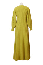 Load image into Gallery viewer, Eco Cashmere Long Rib Knit Dress | Stone
