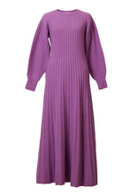 Load image into Gallery viewer, Eco Cashmere Long Rib Knit Dress | Lilac
