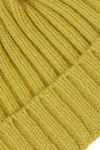 Eco Cashmere Knit Beanie | Citrine