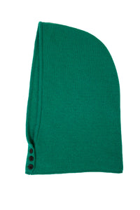 Eco Cashmere Knit Hood | Emerald