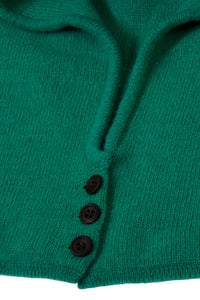 Eco Cashmere Knit Hood | Emerald