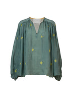 Load image into Gallery viewer, Embroidery Kaftan Blouse | Olive

