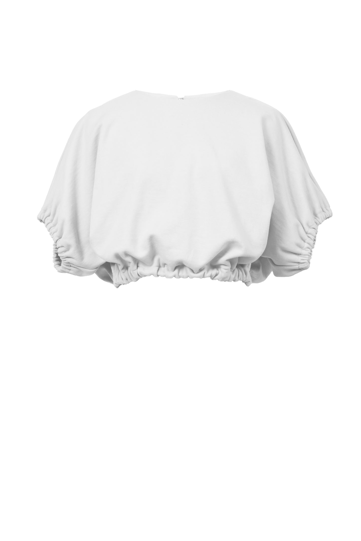 Organic Cotton Cropped Top | Shell White