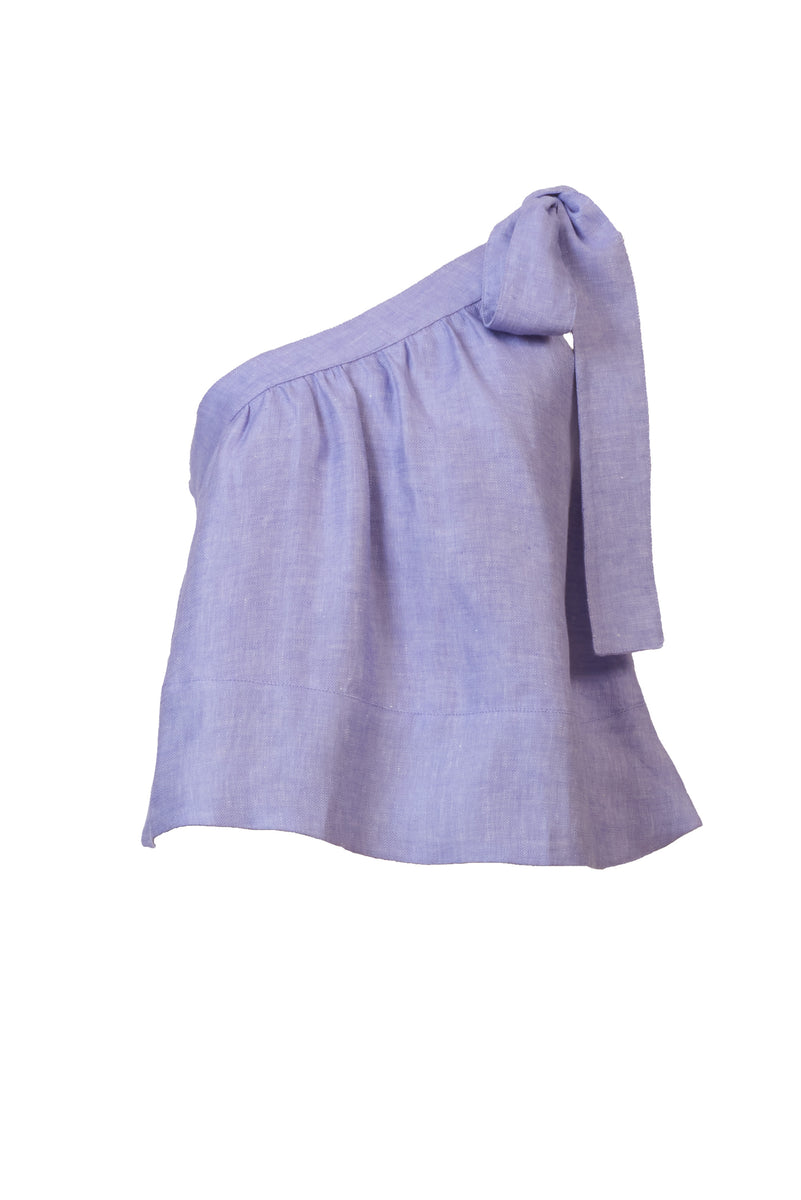 One Shoulder Ribbon Tops | Lilac – MYLAN ONLINE SHOP