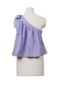 One Shoulder Ribbon Tops | Stone