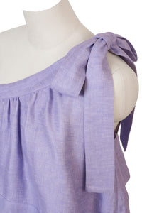 One Shoulder Ribbon Tops | Lilac