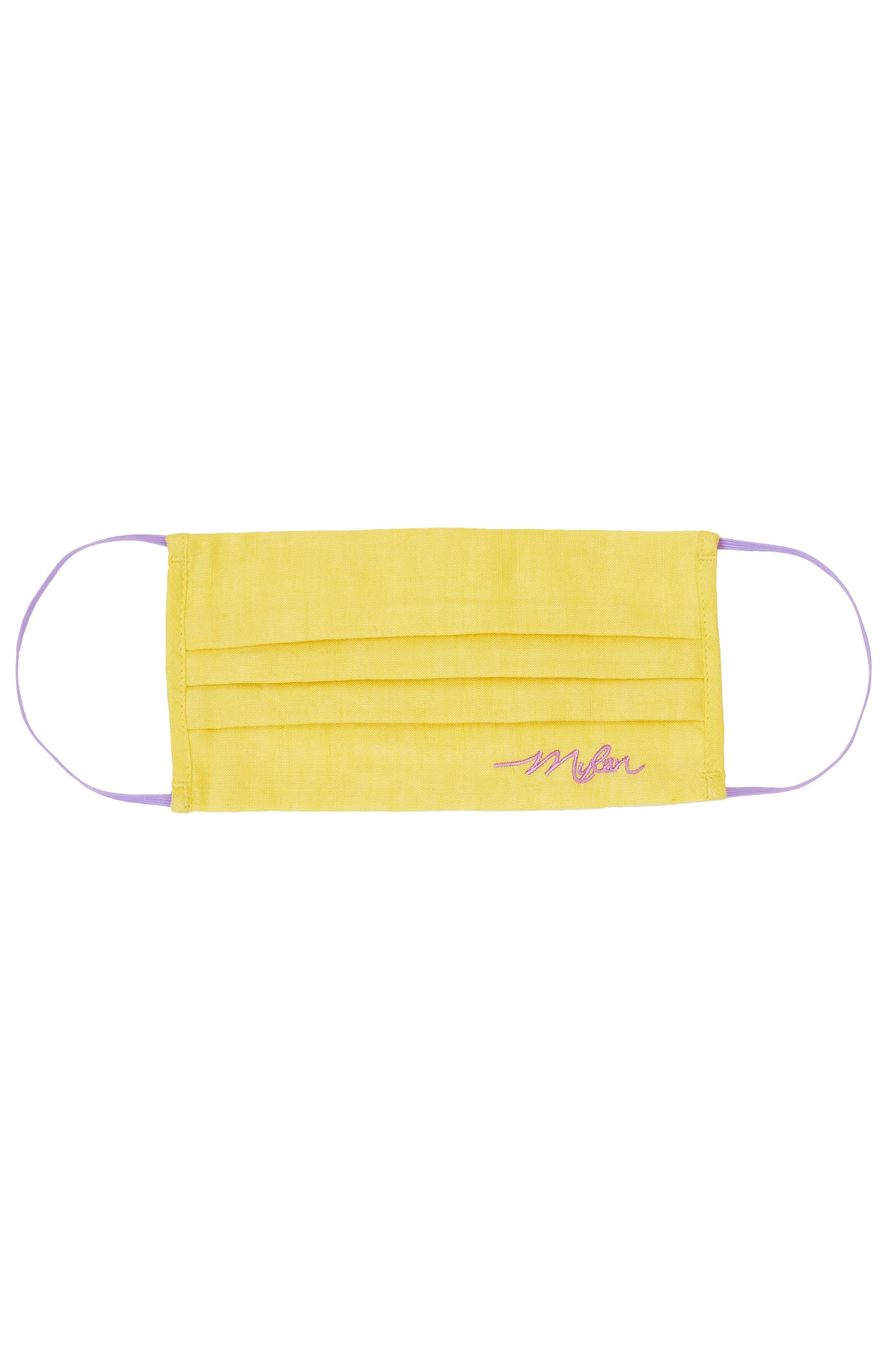 Linen Pleated Face Mask | Citrine
