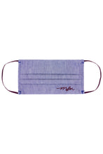 Load image into Gallery viewer, Linen Pleated Face Mask | Indigo
