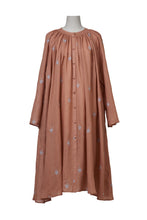 Load image into Gallery viewer, Embroidery Neck Gathered Dress | Terracota
