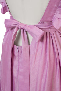 Back Open Frilled Shoulder Dress | Citrin
