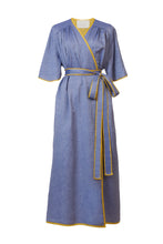 Load image into Gallery viewer, Side Button Robe Dress | Indigo
