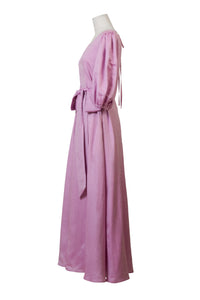 Volume Sleeve V neck Dress | Lilac