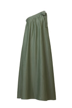 Load image into Gallery viewer, One Shoulder Ribbon Dress | Olive
