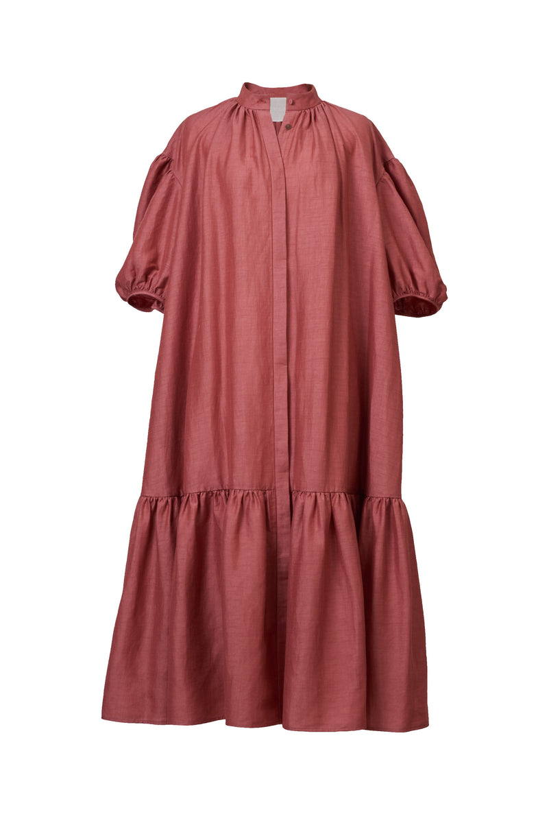 Volume Sleeve Shirt Dress | Coral – MYLAN ONLINE SHOP