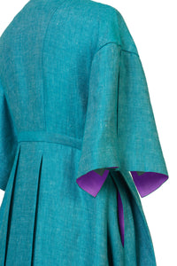 Box Pleated Dress | Terracota