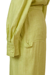 Zipped Long Sleeve Jumpsuit | Citrine
