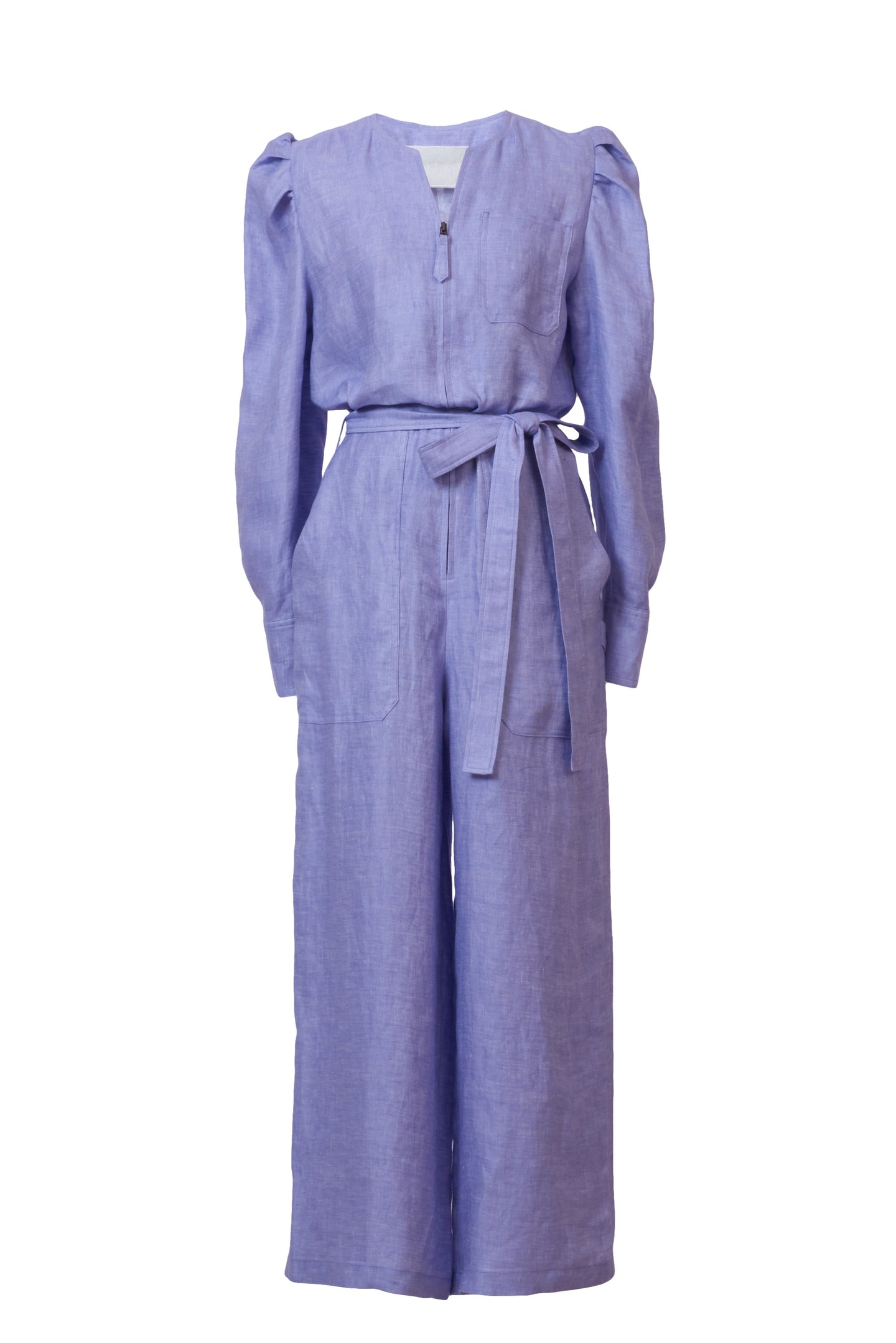 Zipped Long Sleeve Jumpsuit | Lilac