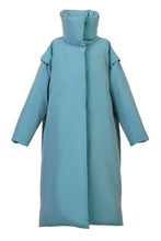 Load image into Gallery viewer, 2 way Long Down Coat | Sea Blue

