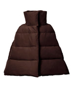 Load image into Gallery viewer, Poncho Down Coat | Umber
