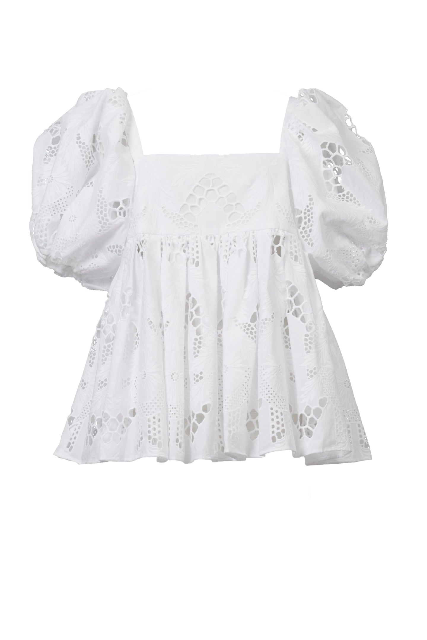 2 Way Sleeve Lace Blouse | Shell White