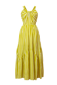 Stripe Back Ribbon Tierred Dresss | Citrine – MYLAN ONLINE SHOP
