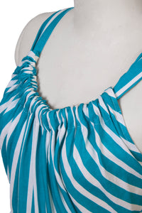 Stripe Back Ribbon Tierred Dresss | Sage