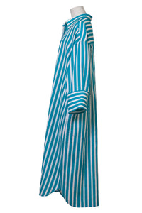 Stripe Shirt Dress | Turquoise