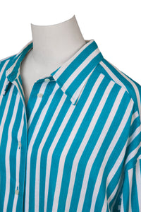 Stripe Shirt Dress | Fuchsia