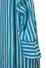 画像をギャラリービューアに読み込む, Stripe Shirt Dress | Turquoise
