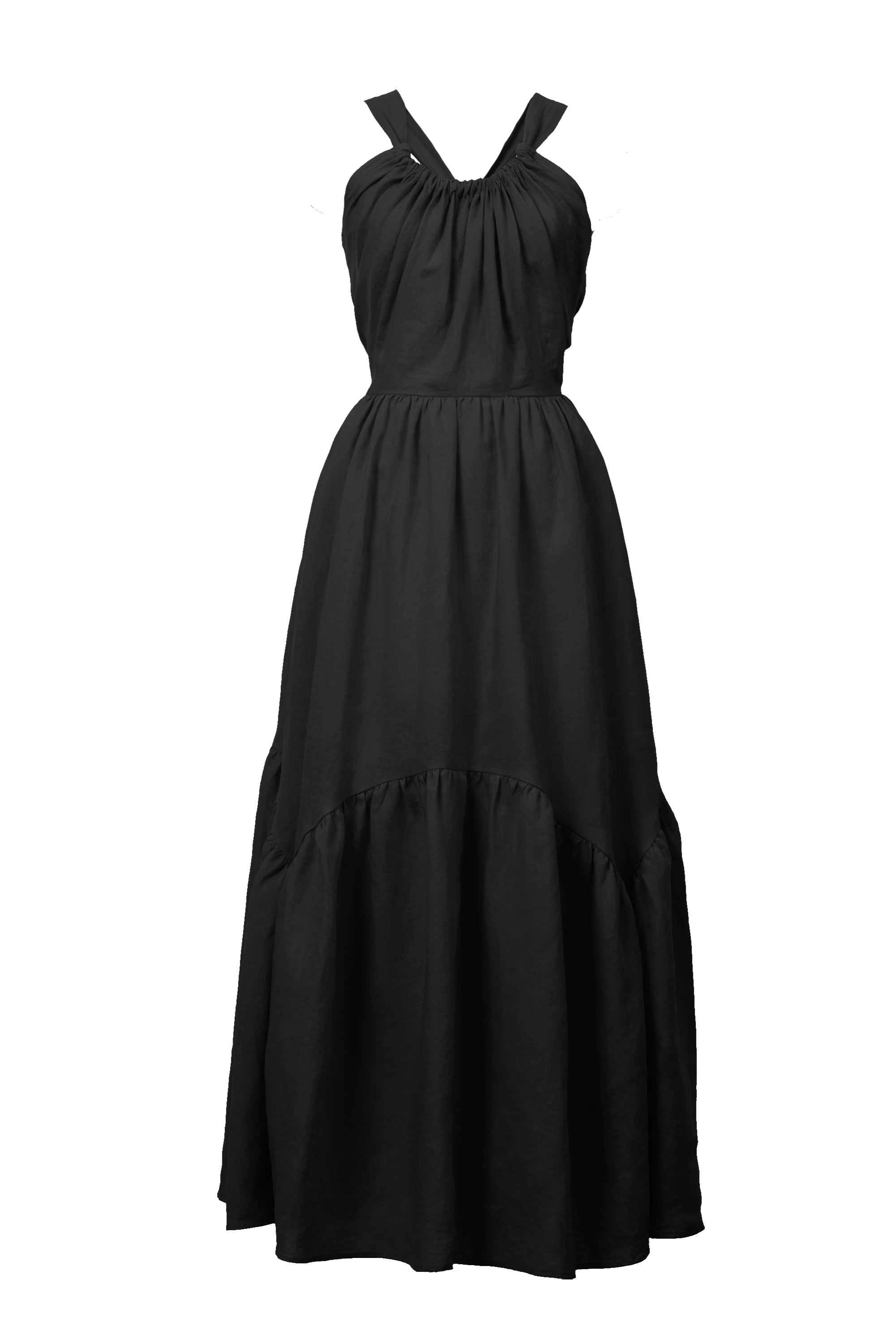 Mylan マイランBack Ribbon Tiered Maxi Dress