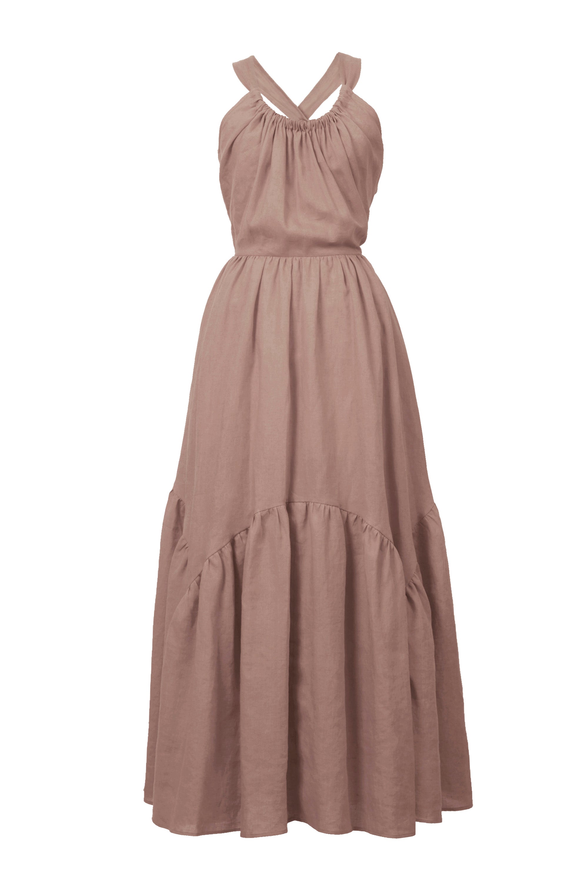 Mylan Back Ribbon Tiered Maxi Dress マイラン - ワンピース