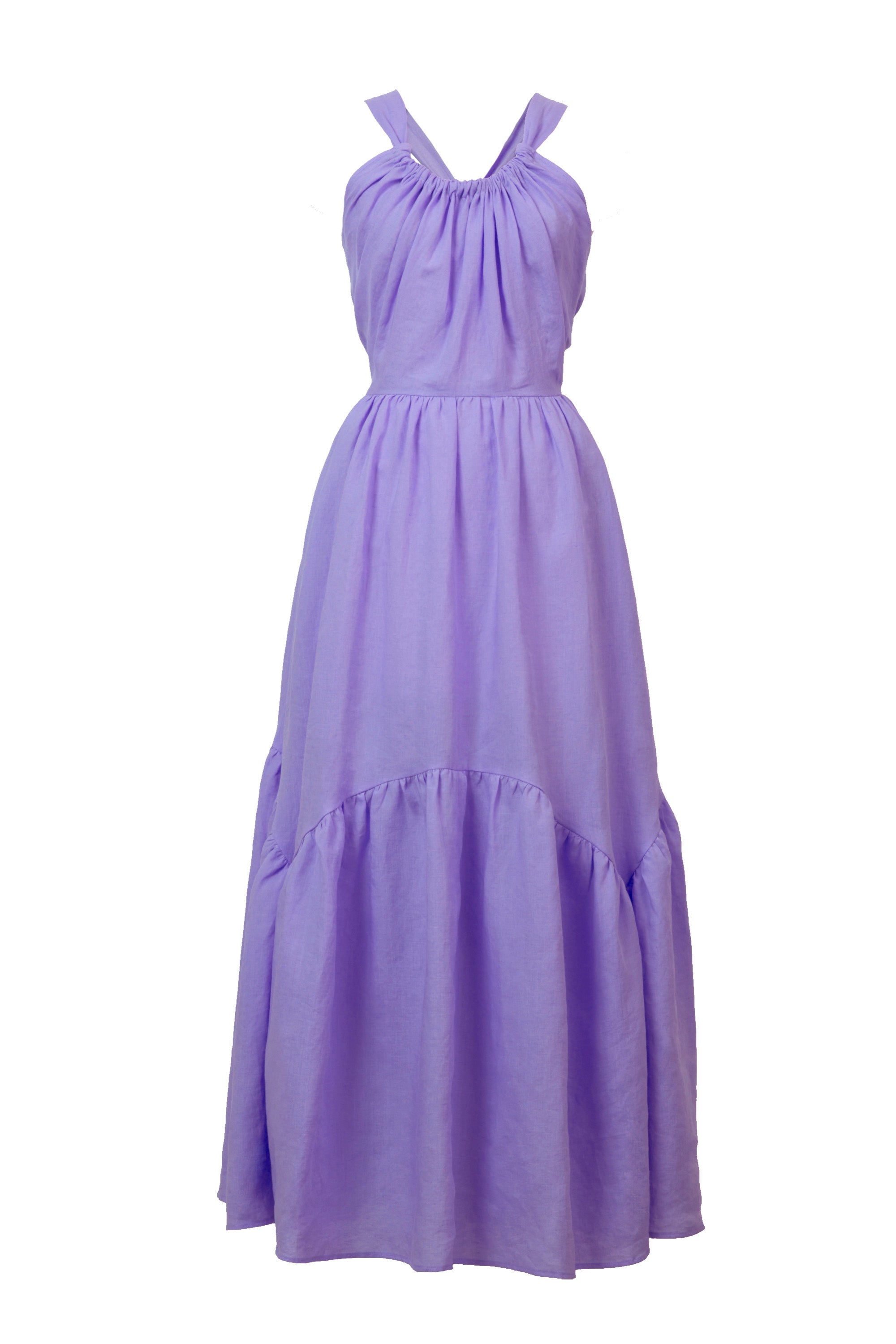 Back Ribbon Tiered Dress | Lilac – MYLAN ONLINE SHOP