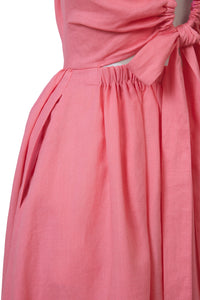 Back Ribbon Tiered Dress | Terracotta