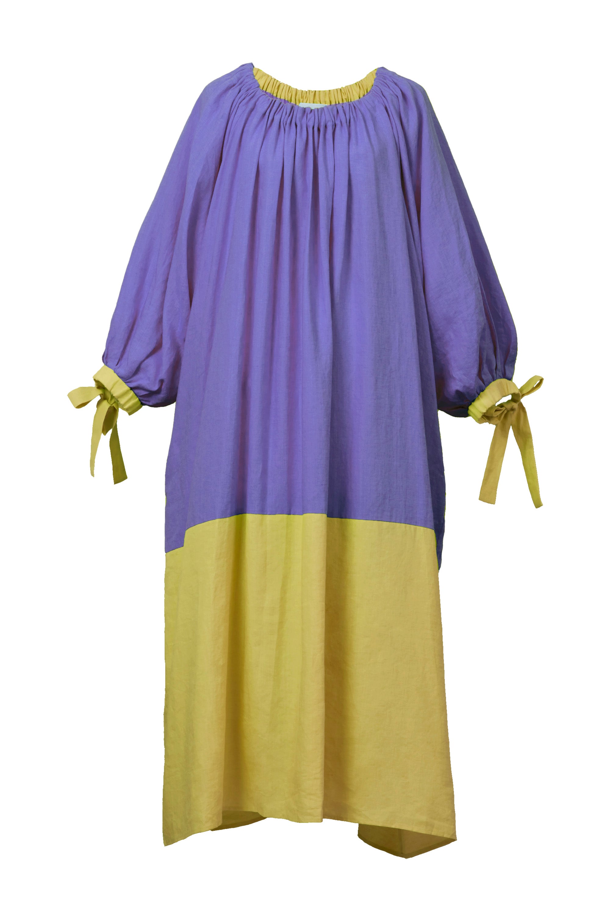 2 Tone Colored Off Shoulder Dress | Lilac Citrine