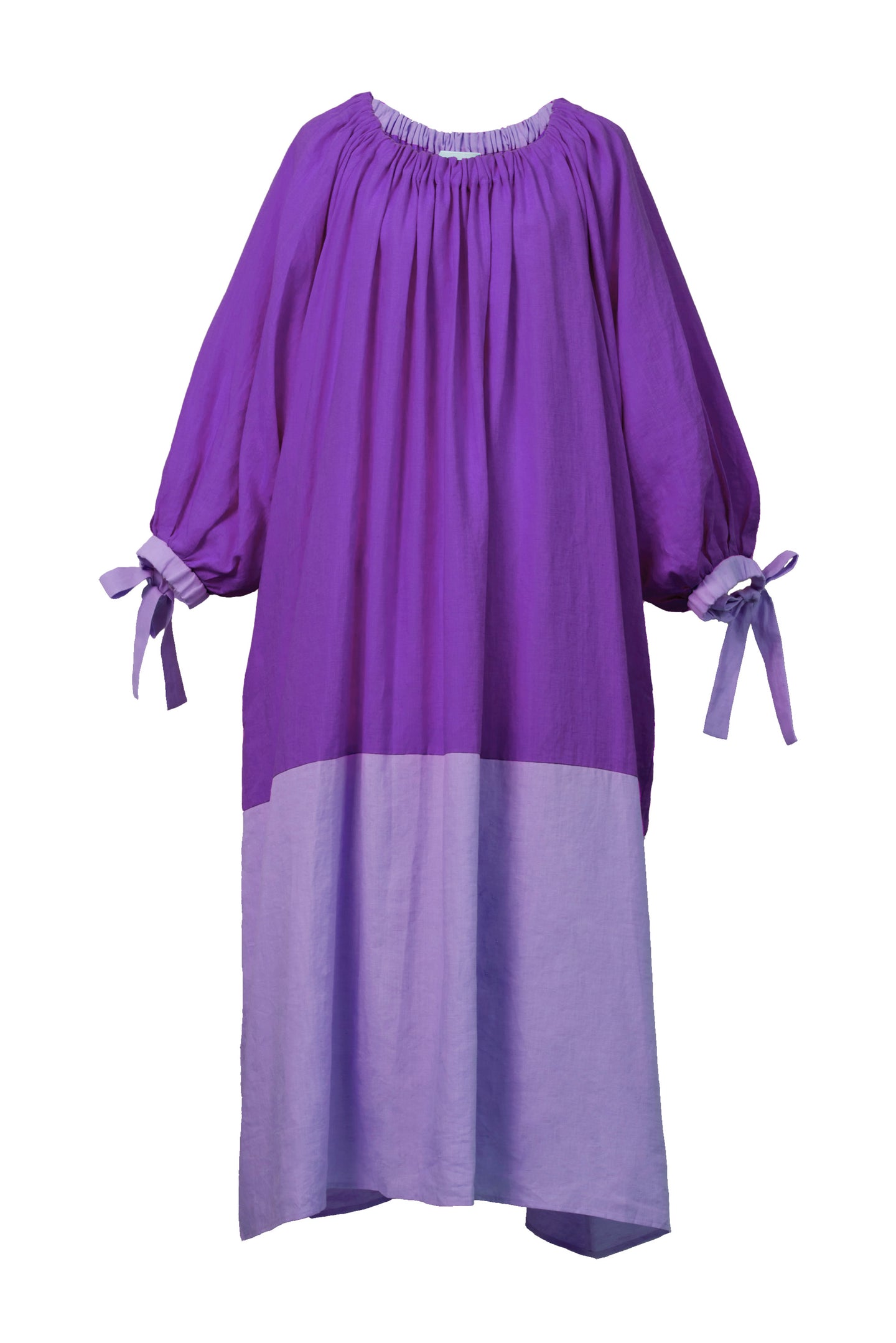 2 Tone Colored Off Shoulder Dress | Orchid Lavender