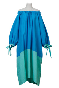 2 Tone Colored Off Shoulder Dress | Lilac Citrine