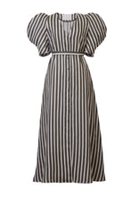 Load image into Gallery viewer, Stripe Volume Sleeve Dress | Stone
