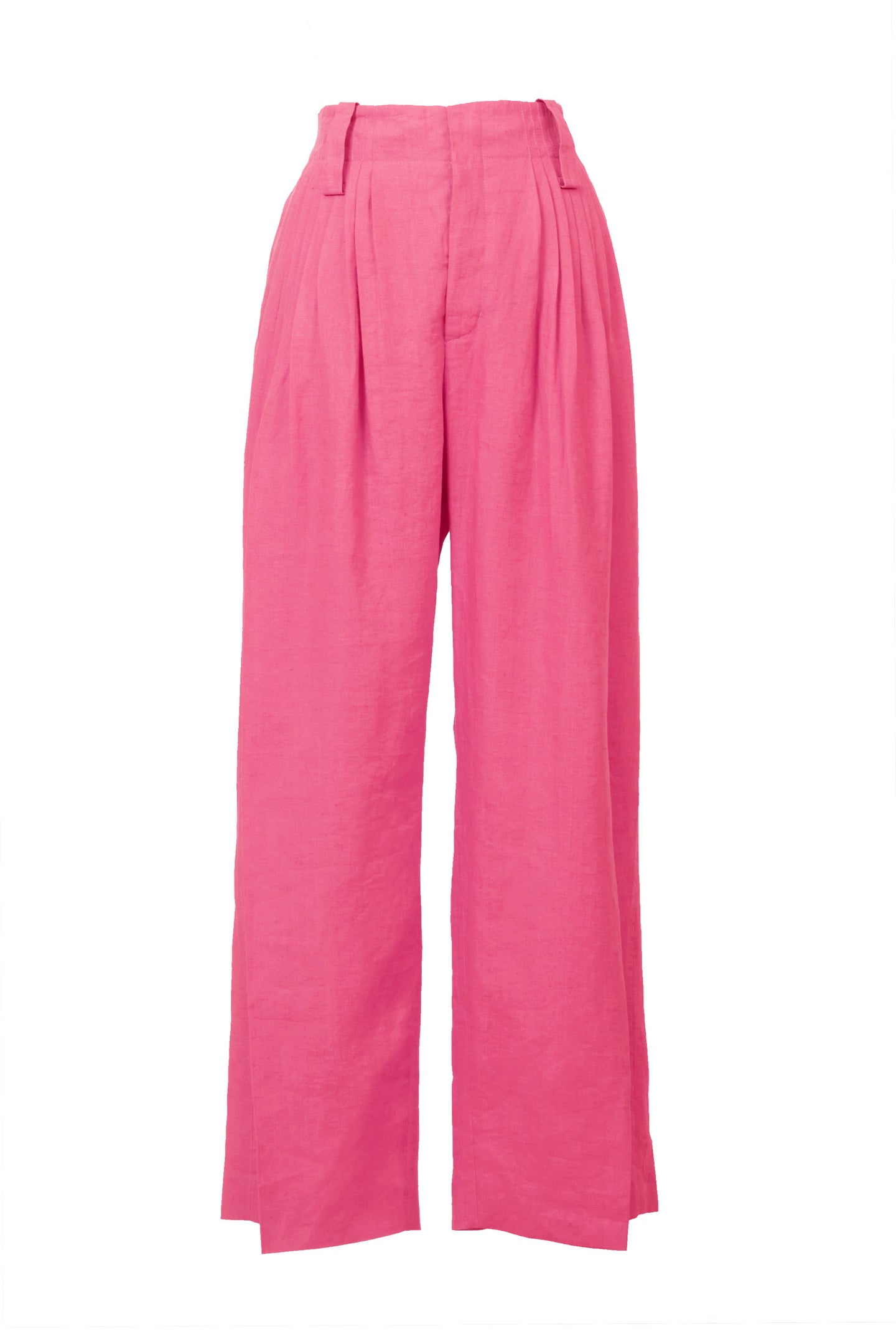 Tack Gathered Pants | Fuchsia Pink
