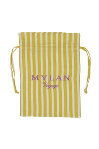 Stripe Drawstring Bag | Citrine