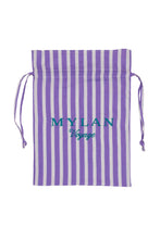 Load image into Gallery viewer, Stripe Drawstring Bag | Lilac
