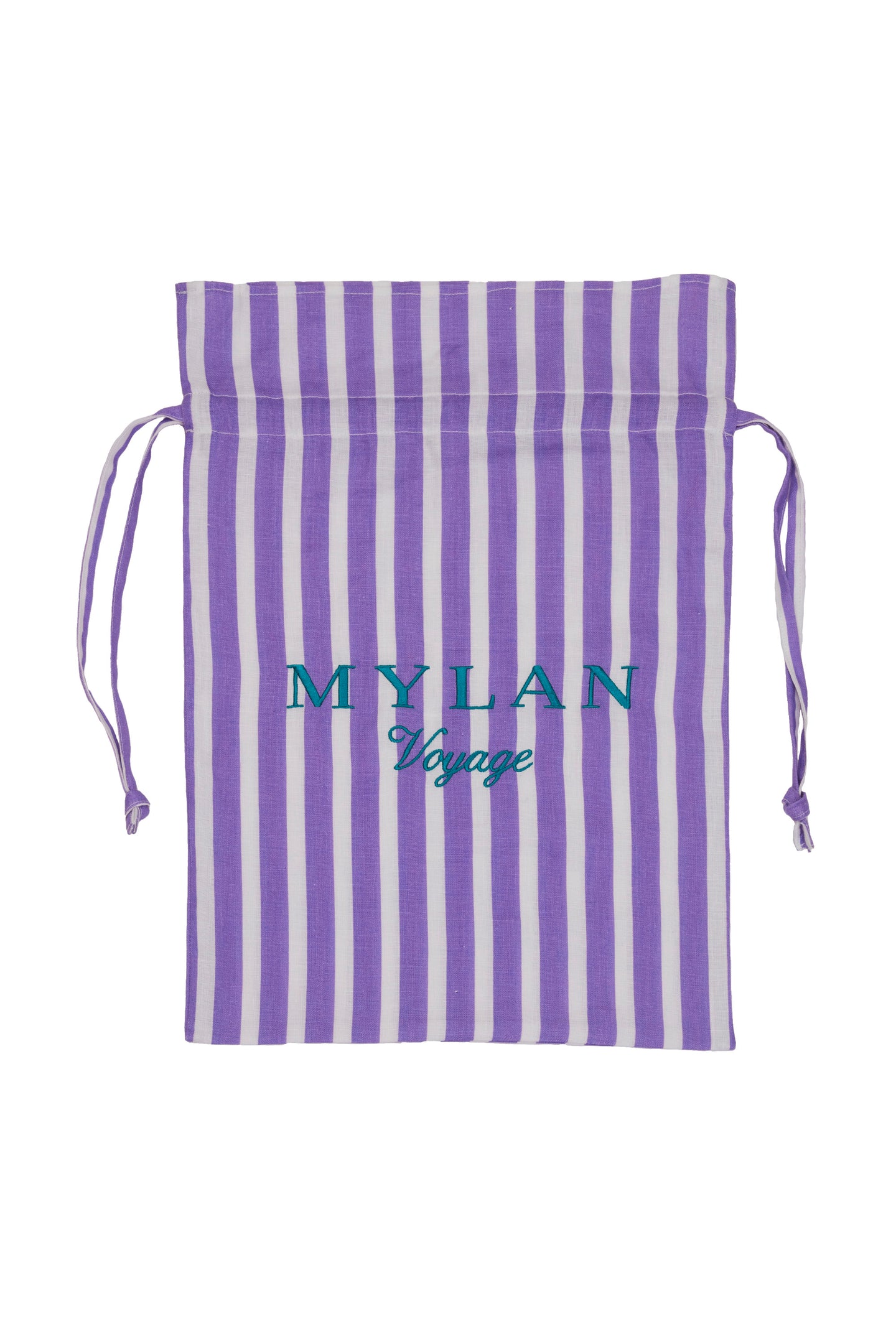 Stripe Drawstring Bag | Lilac