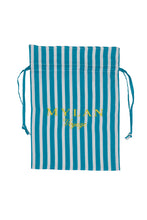 画像をギャラリービューアに読み込む, Stripe Drawstring Bag | Turquoise

