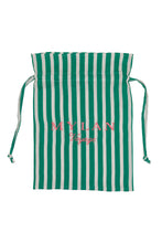 Load image into Gallery viewer, Stripe Drawstring Bag | Forest Green
